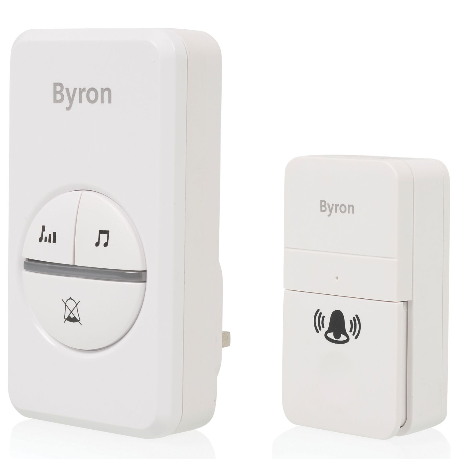 Byron DBY-23442BS Plug-In Wireless Door Chime White (661KW)