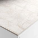 Wilsonart Zenith Pokhara Matt White Marble Effect Compact Laminate Breakfast Bar 3000mm x 950mm x 12mm