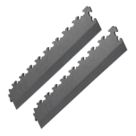 Garage Floor Tile Company X Joint Interlocking Edge Ramps Graphite 497mm x 90mm 2 Pack