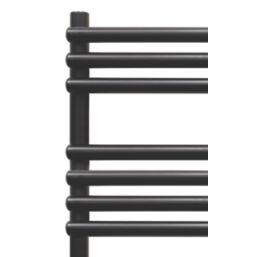 Towelrads 800mm x 500mm 1248BTU Black Flat Designer Towel Radiator
