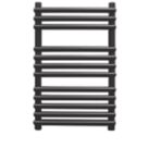 Towelrads 800mm x 500mm 1248BTU Black Flat Designer Towel Radiator