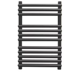 Towelrads 800mm x 500mm 1248BTU Black Flat Designer Towel Radiator