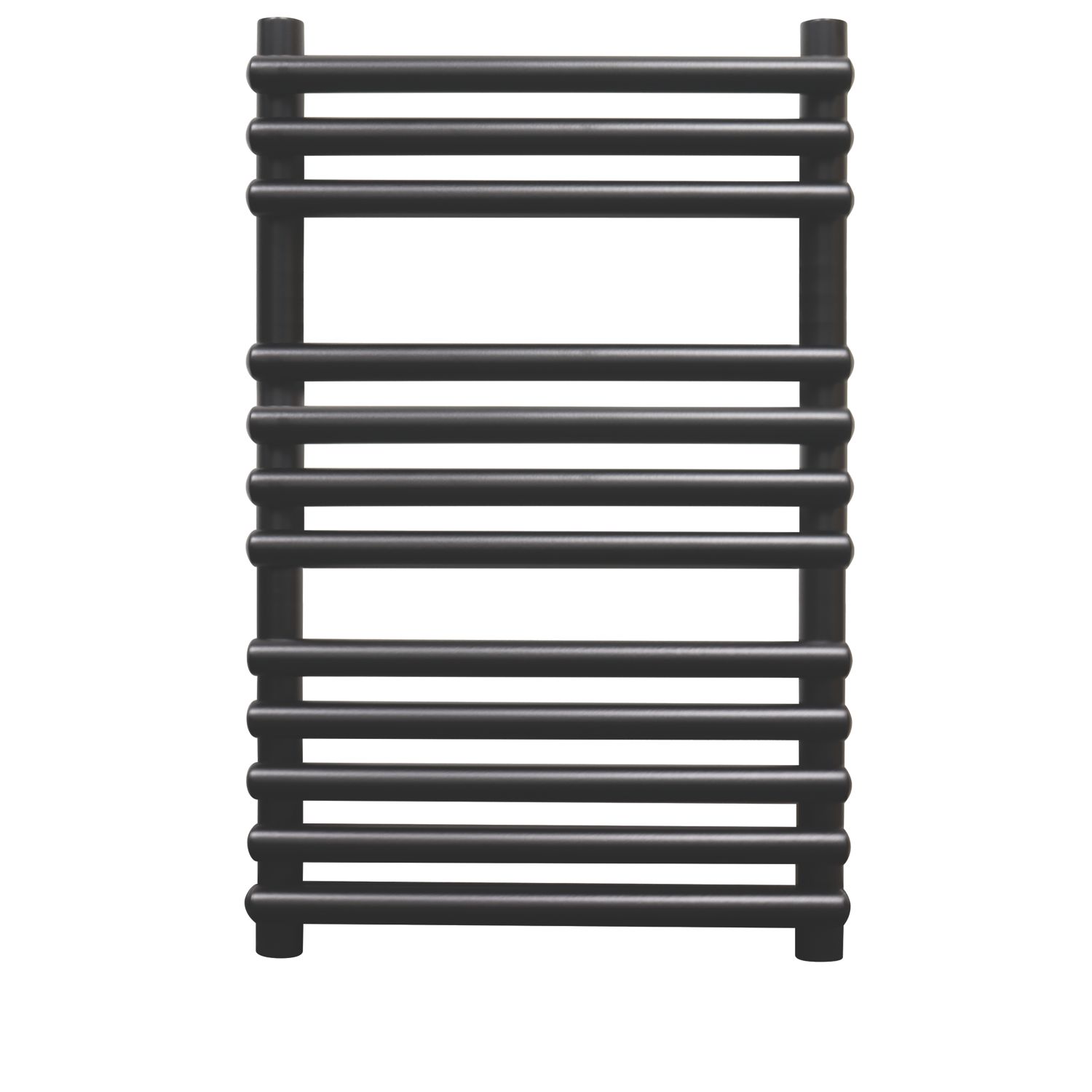 Towelrads 800mm x 500mm 1248BTU Black Flat Designer Towel Radiator (661RY)