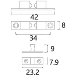 Essentials Ball Cabinet Catches Satin Nickel 42mm x 8mm 10 Pack