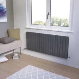 Ximax Oceanus 600mm x 1420mm 4635BTU Anthracite Horizontal Designer Radiator