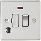 Knightsbridge CS63FBC 13A Switched Fused Spur & Flex Outlet with LED Brushed Chrome