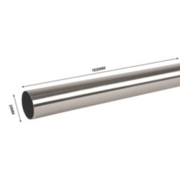 Essentials Tube Brushed Nickel 1830mm x 25mm