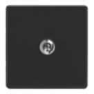 Varilight  10A 1-Gang 2-Way Light Switch  Jet Black with Colour-Matched Inserts