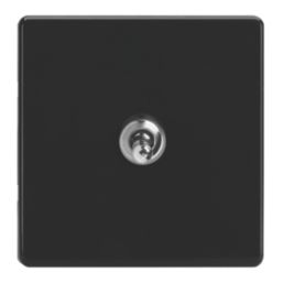 Varilight  10A 1-Gang 2-Way Light Switch  Jet Black with Colour-Matched Inserts
