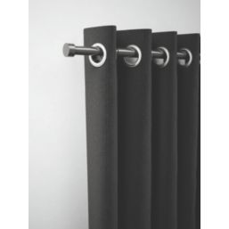 Rothley Polished Gunmetal Extendable Curtain Pole w/ Stud Finials 28mm x 125-216cm