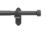 Rothley Polished Gunmetal Extendable Curtain Pole w/ Stud Finials 28mm x 125-216cm