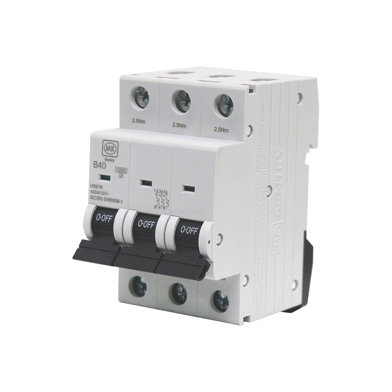 MK Sentry 40A 3-Pole B Curve 3-Phase MCB (661YW)
