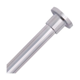 Croydex Straight Premier Shower Curtain Rail Stainless Steel Chrome 2000mm
