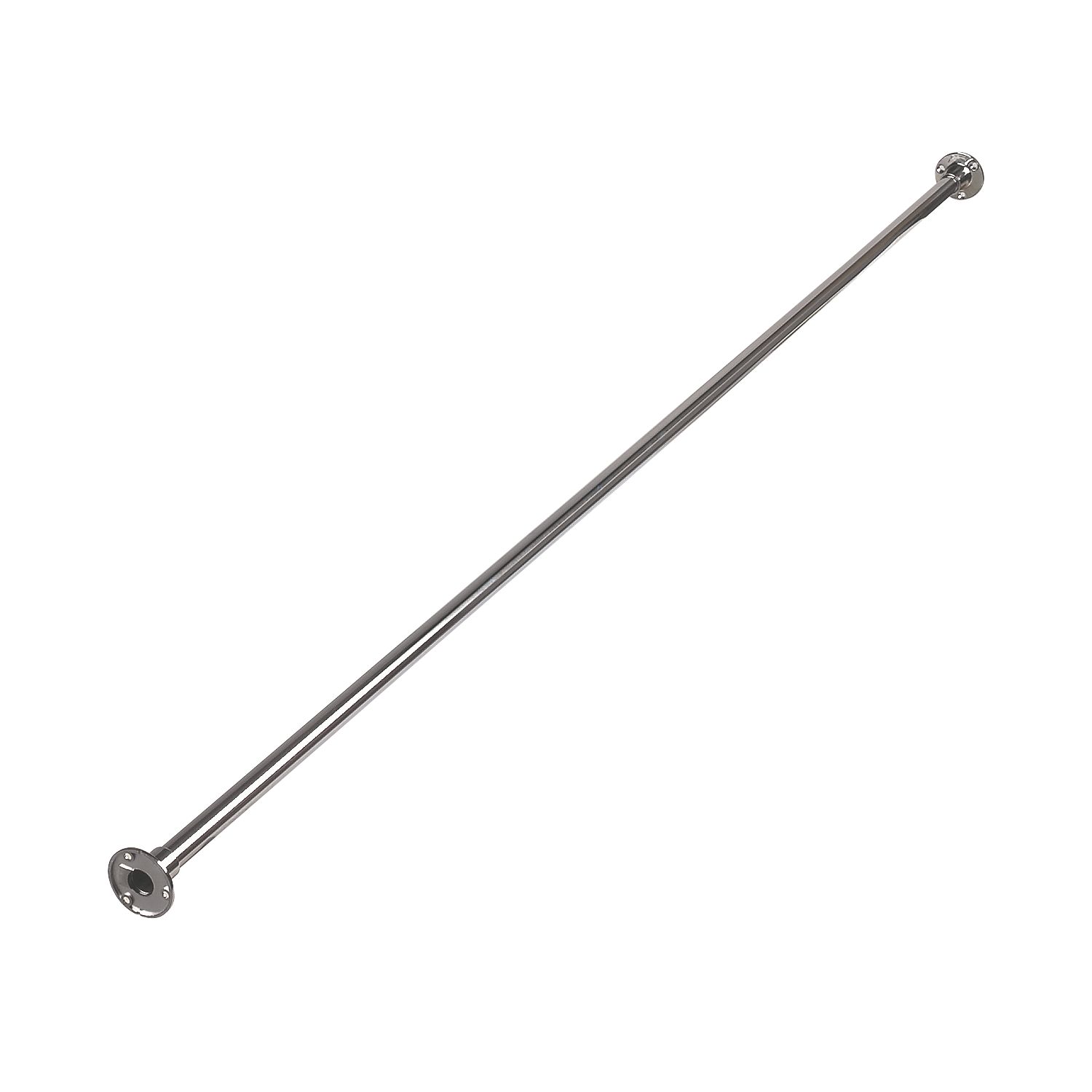 Croydex Straight Premier Shower Curtain Rail Stainless Steel Chrome 2000mm (66221)