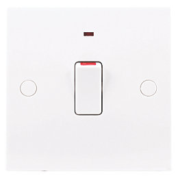 British General 900 Series 20A 1-Gang DP Control Switch White with Neon
