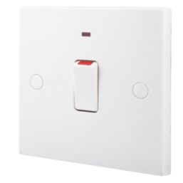 British General 900 Series 20A 1-Gang DP Control Switch White with Neon