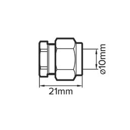 Flomasta  Brass Compression Stop End 10mm