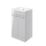 Ohio 2-Door Bathroom Vanity Unit with Ceramic Basin Gloss Grey 510mm x 390mm x 848mm
