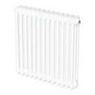 Flomasta 600mm x 605mm 2580BTU White Horizontal 3 Column Radiator