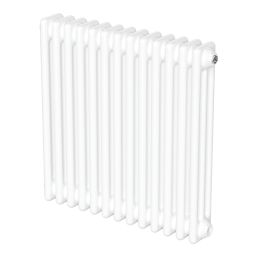 Flomasta 600mm x 605mm 2580BTU White Horizontal 3 Column Radiator