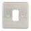Hager Sollysta WRGP1BS 1-Module Grid Faceplate Brushed Steel
