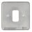 Hager Sollysta WRGP1BS 1-Module Grid Faceplate Brushed Steel