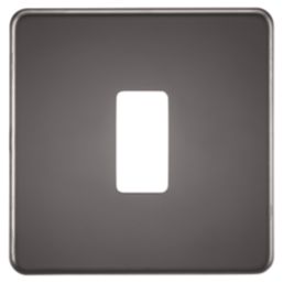 Knightsbridge  1-Module Grid Faceplate Black Nickel
