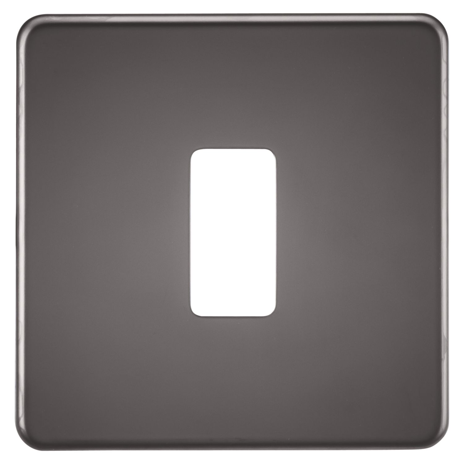 Knightsbridge 1-Module Grid Faceplate Black Nickel (662CR)