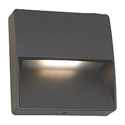 4lite  Outdoor LED Square Surface Wall Light Graphite 10W 300lm