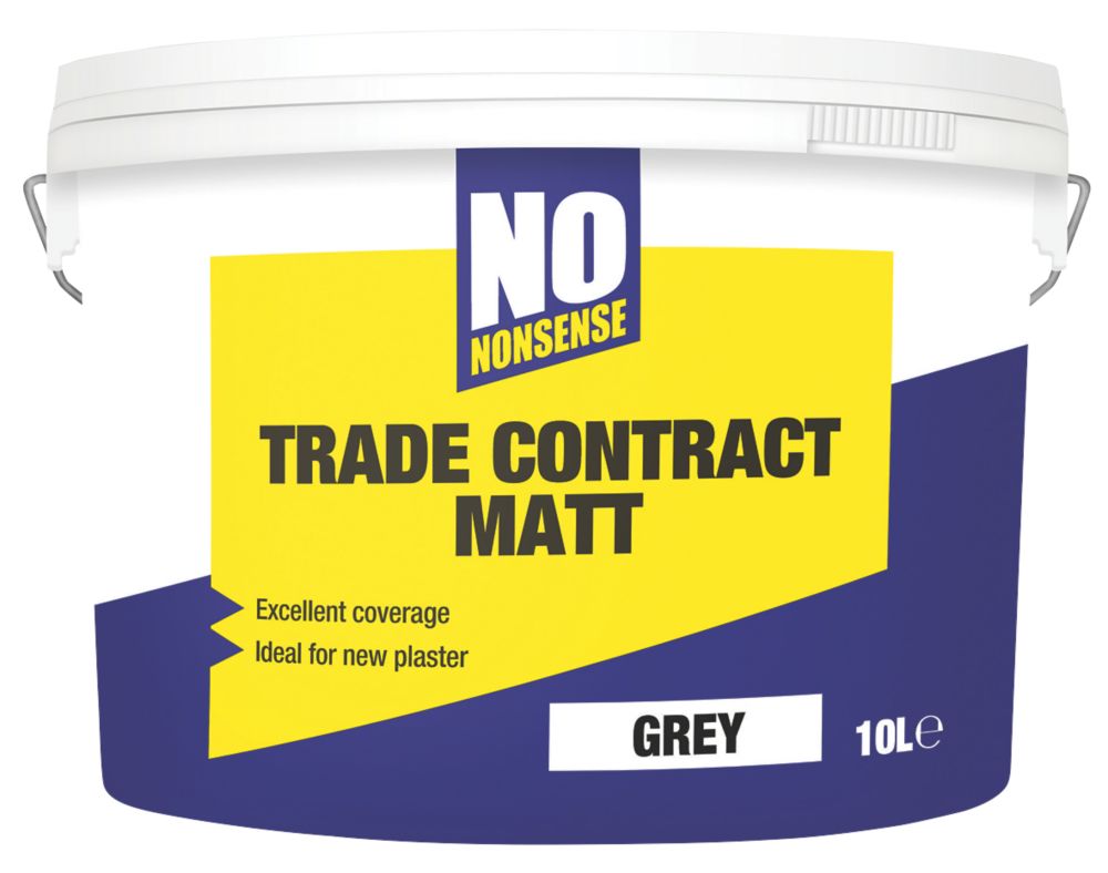 No Nonsense Matt Grey Emulsion Paint 10Ltr Screwfix
