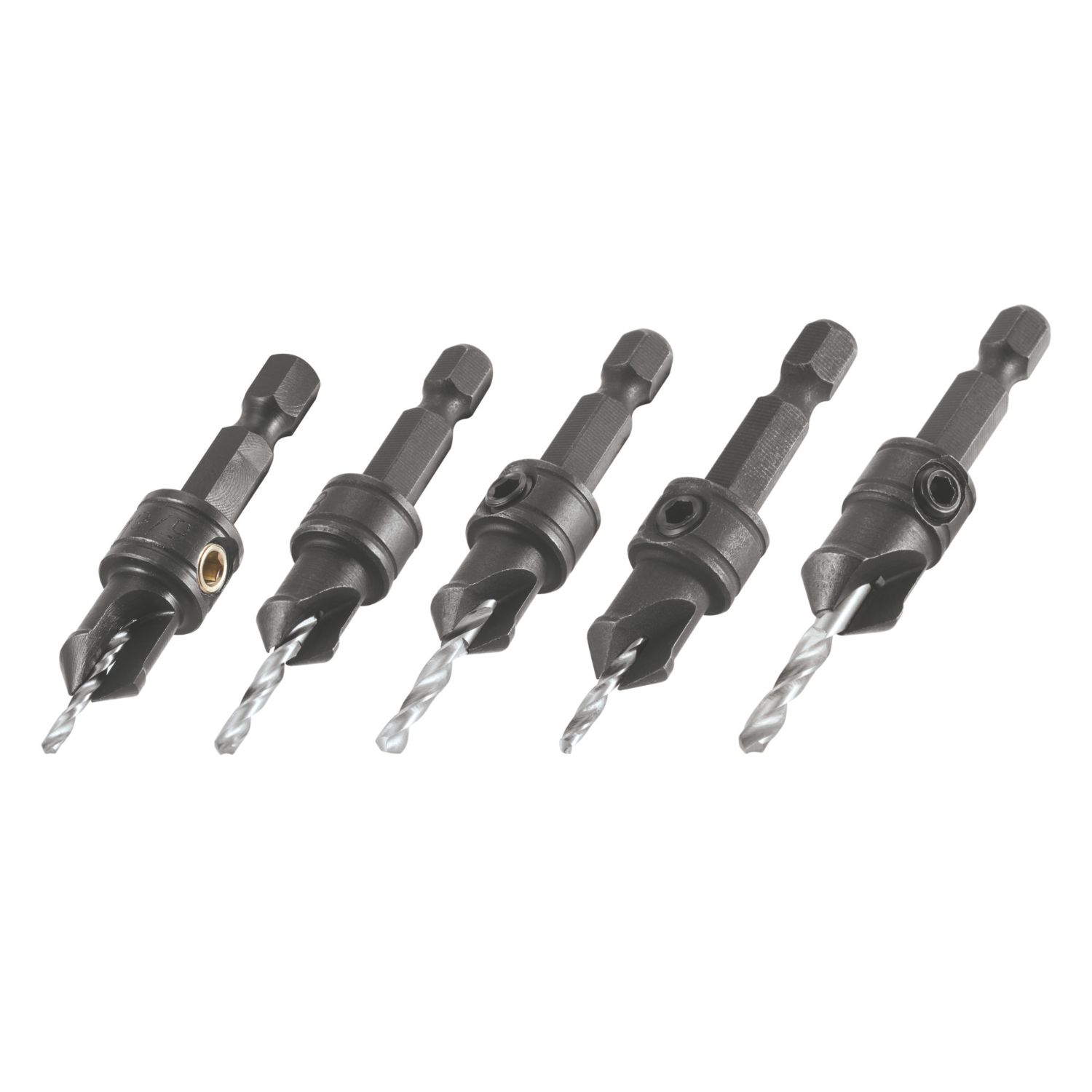 Trend CraftPro CR/QR/CS/SET Hex Shank Wood Countersink Set 5 Pieces (662KJ)