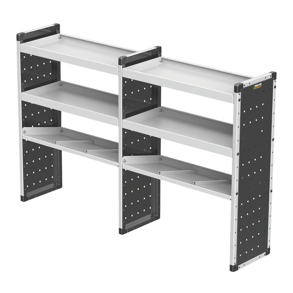 Van Guard  Universal Trade Double Van Racking Unit (4 Straight & 2 Angled Shelves) 1966mm x 381mm x 1279mm