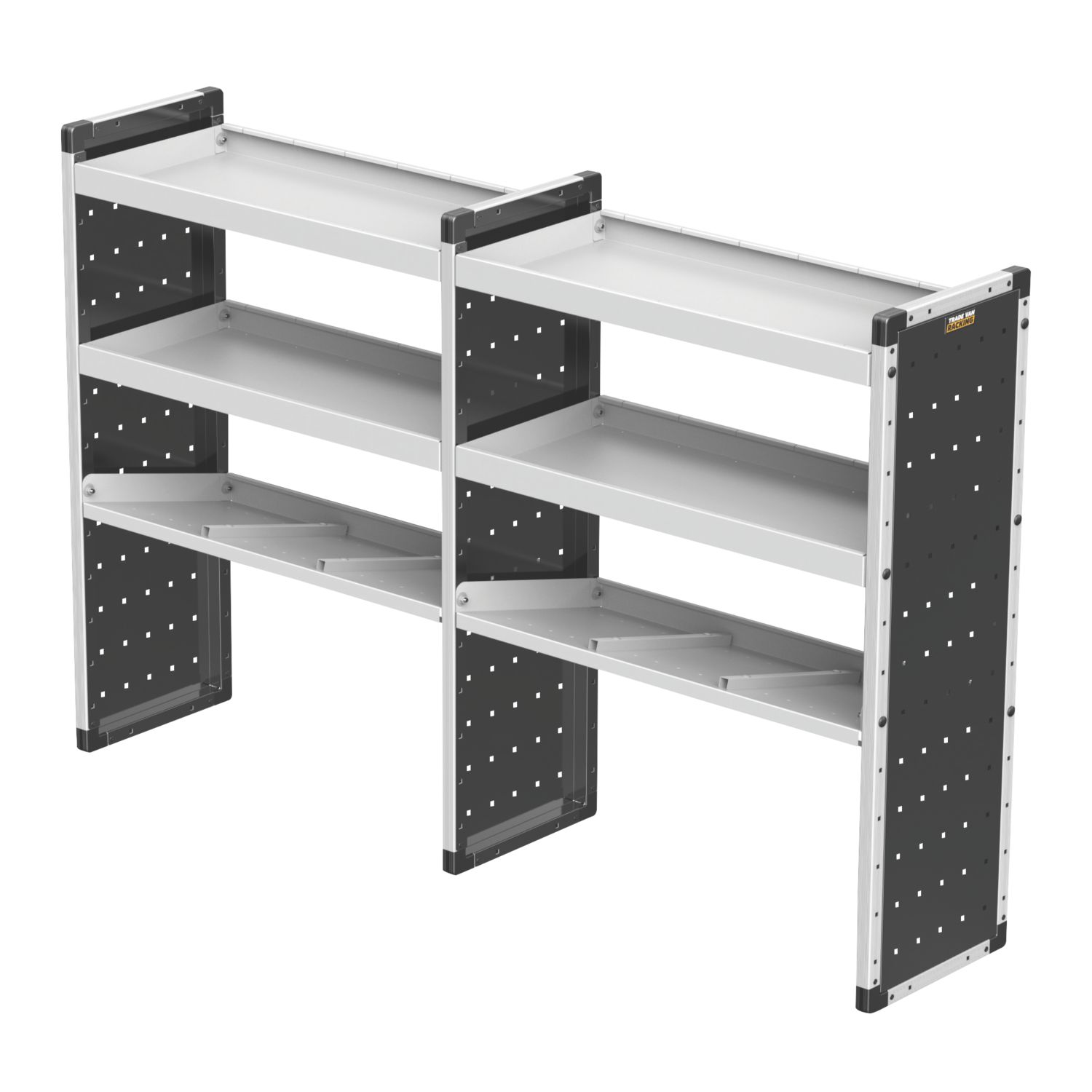 Van Guard Universal Trade Double Van Racking Unit (4 Straight & 2 Angled Shelves) 1966mm x 381mm x 1279mm (662KP)