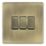 LAP  20A 16AX 3-Gang 2-Way Switch  Antique Brass with Colour-Matched Inserts
