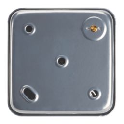 Contactum  13A Unswitched Metal Clad Fused Spur & Flex Outlet   with White Inserts