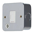 Contactum CLA3365 13A Unswitched Metal Clad Fused Spur & Flex Outlet   with White Inserts