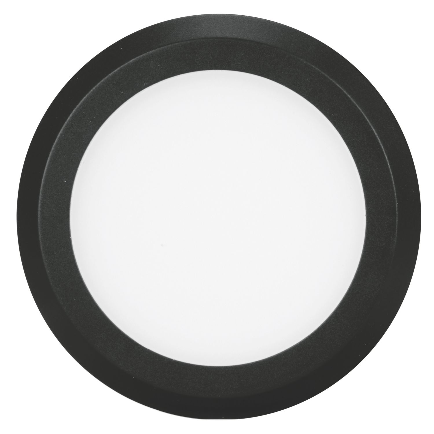 4lite Hampton Round LED Black Cool White Under Cabinet Light Without Bezel 1.8W 110lm (663AX)