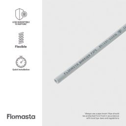 Flomasta  Push-Fit PB Layflat Pipe 10mm x 25m White