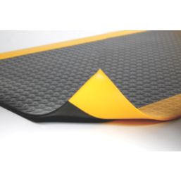 COBA Orthomat Diamond Anti-Fatigue Floor Mat Black/Yellow 18.3m x 1.2m x 9mm
