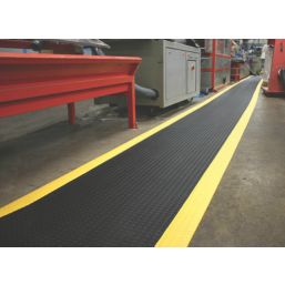 COBA Orthomat Diamond Anti-Fatigue Floor Mat Black/Yellow 18.3m x 1.2m x 9mm