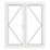 Crystal  White uPVC French Door Set 2055mm x 1790mm