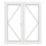 Crystal  White Double-Glazed uPVC French Door Set 2055mm x 1790mm