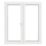 Crystal  White Double-Glazed uPVC French Door Set 2055mm x 1790mm