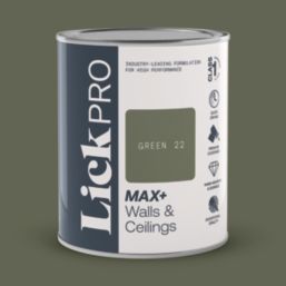 LickPro Max+ 1Ltr Green 22 Matt Emulsion  Paint