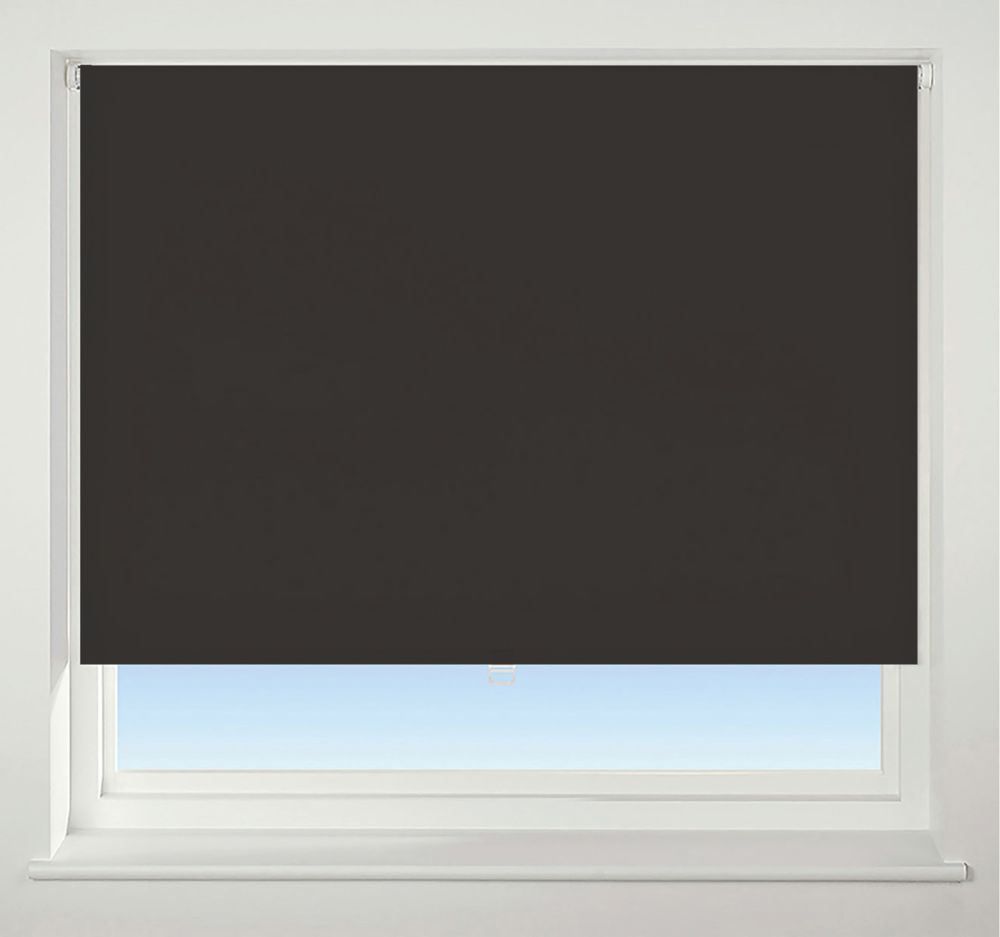 Polyester Cordless Roller Blackout Blind Black 1800 x 1700mm Drop