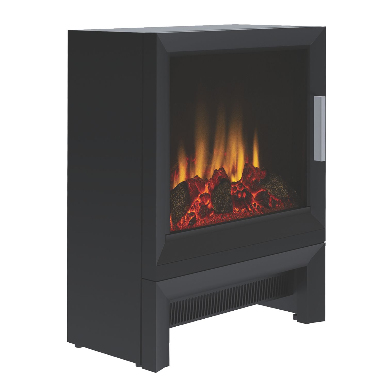 Be Modern Qube Matt Black Electric Stove 435mm x 560mm (663TT)
