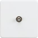 Knightsbridge  1-Gang F-Type Satellite Socket Matt White