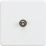 Knightsbridge  1-Gang F-Type Satellite Socket Matt White