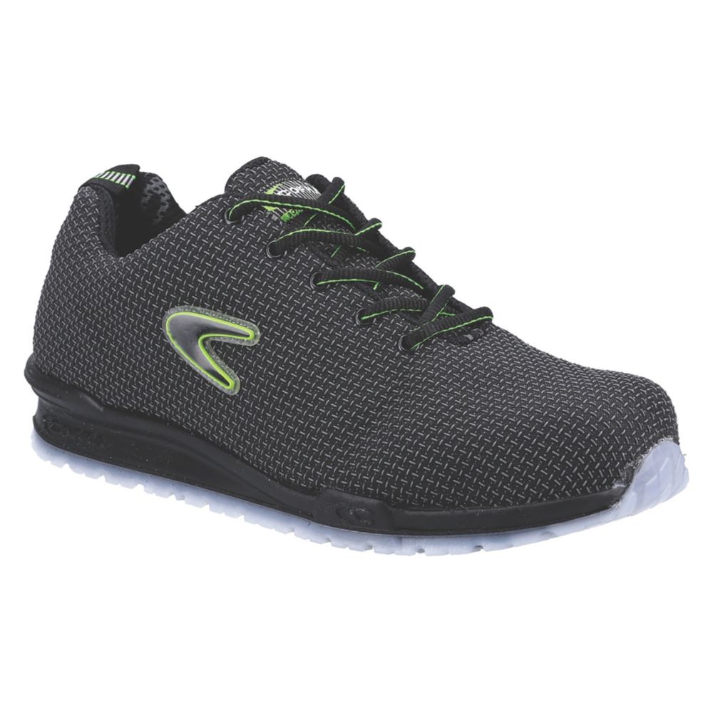 Cofra Monti Size 10.5 Black Water-Resistant Safety Trainers - Screwfix
