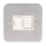 Essentials  13A Switched Metal Clad Fused Spur & Flex Outlet   with White Inserts
